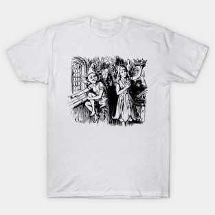 The fairy and the girl fantasy scenery drawing T-Shirt